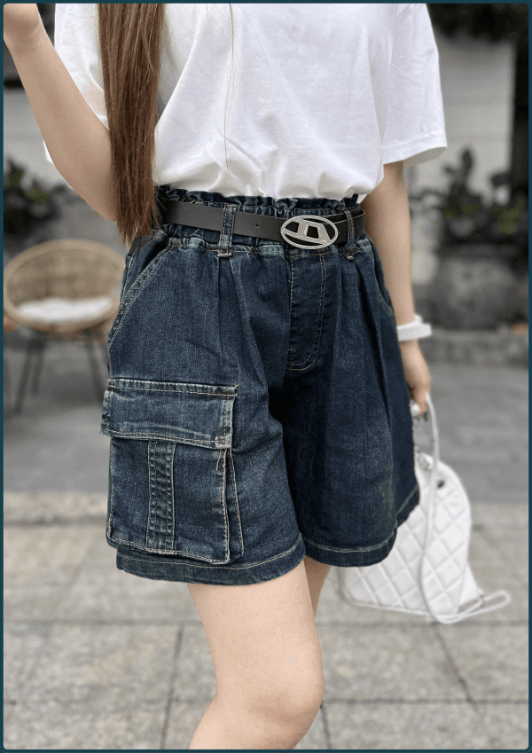 Quần Short Jeans Nữ Q&C Fashion – Cạp Chun Co Giãn - Hình ảnh 3