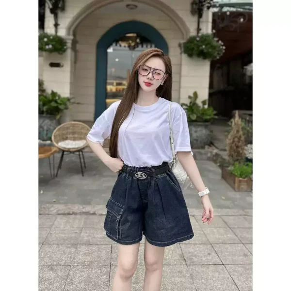 Quần Short Jeans Nữ Q&C Fashion – Cạp Chun Co Giãn - Hình ảnh 3