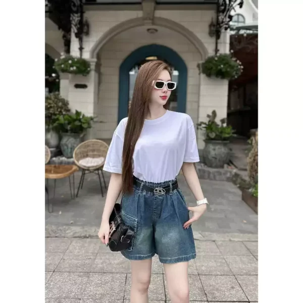 Quần Short Jeans Nữ Q&C Fashion – Cạp Chun Co Giãn - Hình ảnh 4