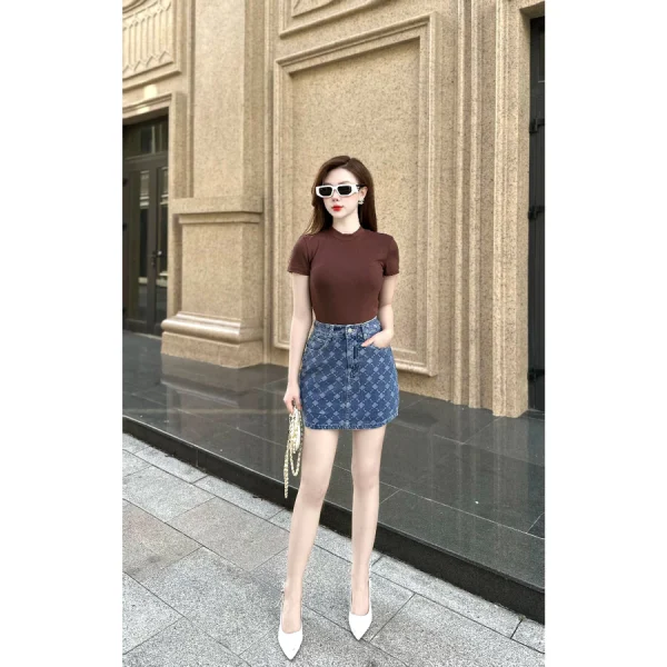 Chân Váy Jeans Nữ Co Giãn Nhẹ - Q&C Fashion - Hình ảnh 3