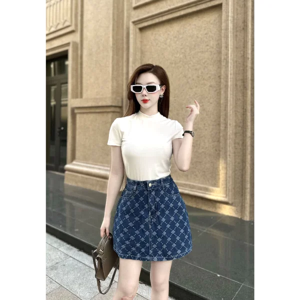 Chân Váy Jeans Nữ Co Giãn Nhẹ - Q&C Fashion - Hình ảnh 4