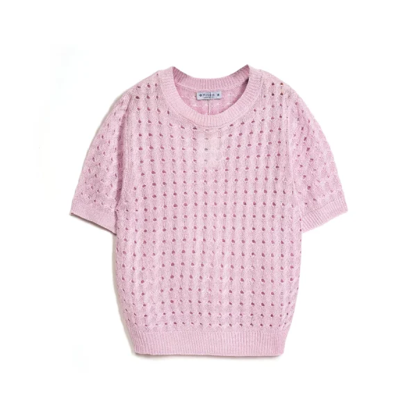 Áo len vặn thừng lỗ cộc tay nữ form rộng thời trang Hàn – Q&C fashion - Hình ảnh 3