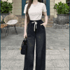 Quần Jeans Nữ Ống Suông Cạp Chun Lưng Chun - Q&C Fashion 13 1 1