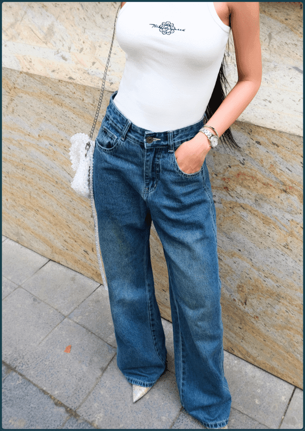 Quần Jeans Nữ Ống Suông Dáng Đứng Q&C Fashion - Hình ảnh 3