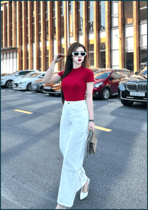 Quần Jeans Nữ Ống Suông Dài Cạp Thường – Q&C Fashion 11 3