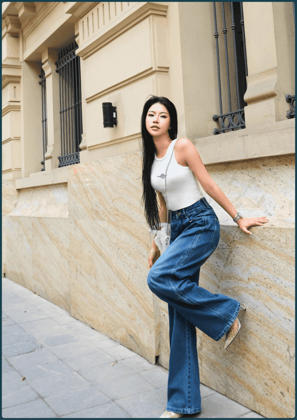 Quần Jeans Nữ Ống Suông Dáng Đứng Q&C Fashion - Hình ảnh 4