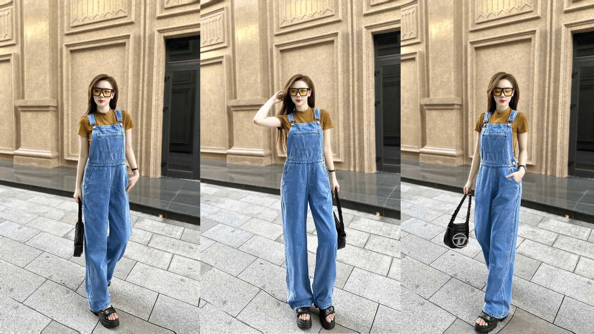 Quần yếm oversize