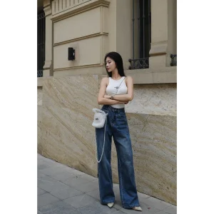 Quần Jeans Nữ Ống Suông Dáng Đứng Q&C Fashion