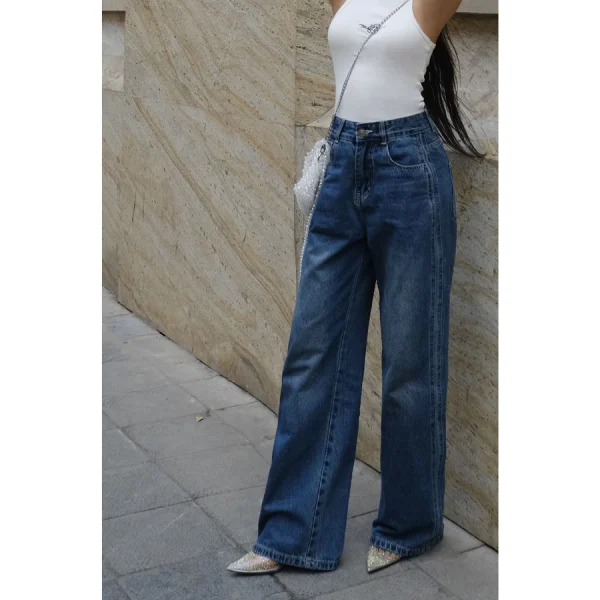 Quần Jeans Nữ Ống Suông Dáng Đứng Q&C Fashion - Hình ảnh 3