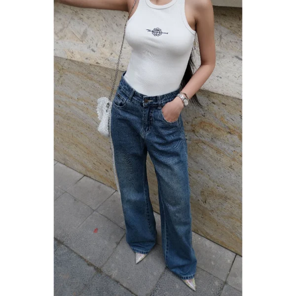 Quần Jeans Nữ Ống Suông Dáng Đứng Q&C Fashion - Hình ảnh 4