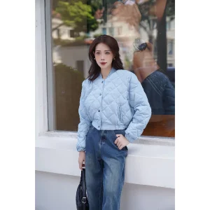 Áo Khoác Nữ Dáng Ngắn Cổ Tàu - Q&C fashion