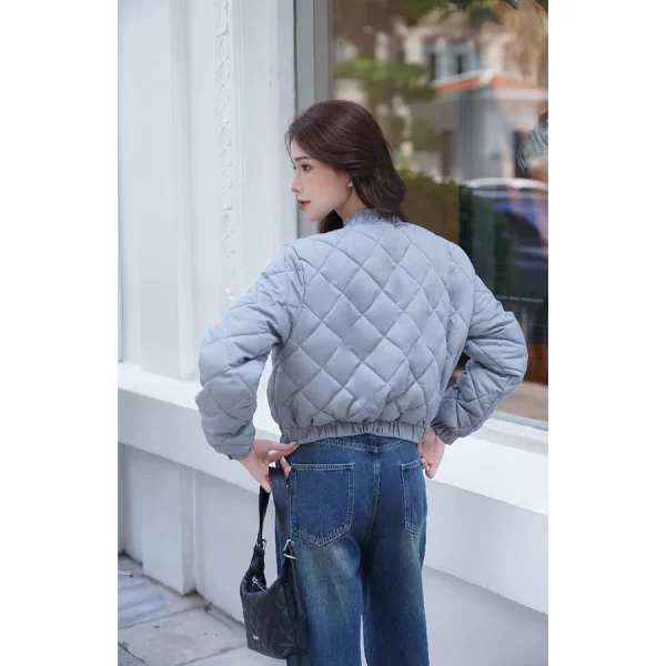 Áo Khoác Nữ Dáng Ngắn Cổ Tàu - Q&C fashion - Hình ảnh 5