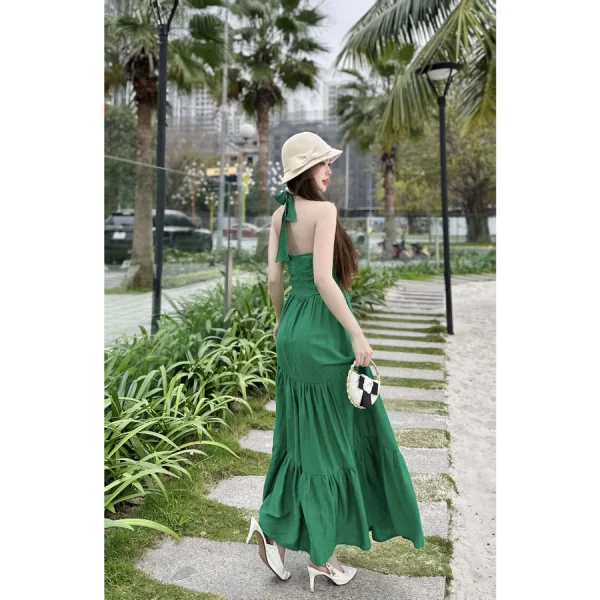 Váy Maxi Buộc Cổ Chéo - Q&C Fashion - Hình ảnh 3