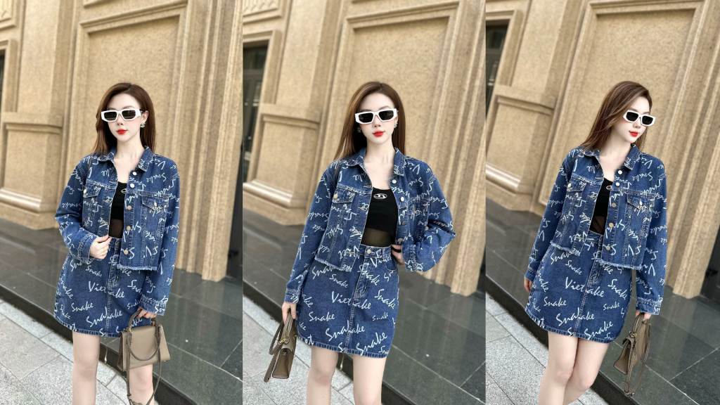 áo khoác jean nữ form rộng đẹp 