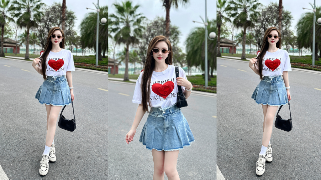 Áo phông nữ in hình họa tiết