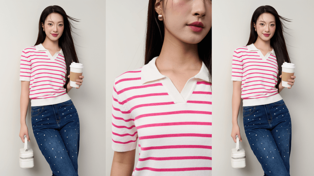 Áo phông nữ có cổ